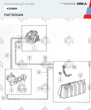 Топливный бак Fiat Dogan (антикоррозия)
